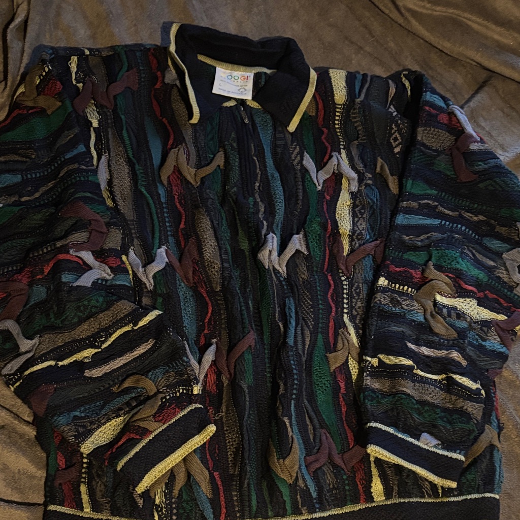 Coogi Multicolor Textured Knit Sweater